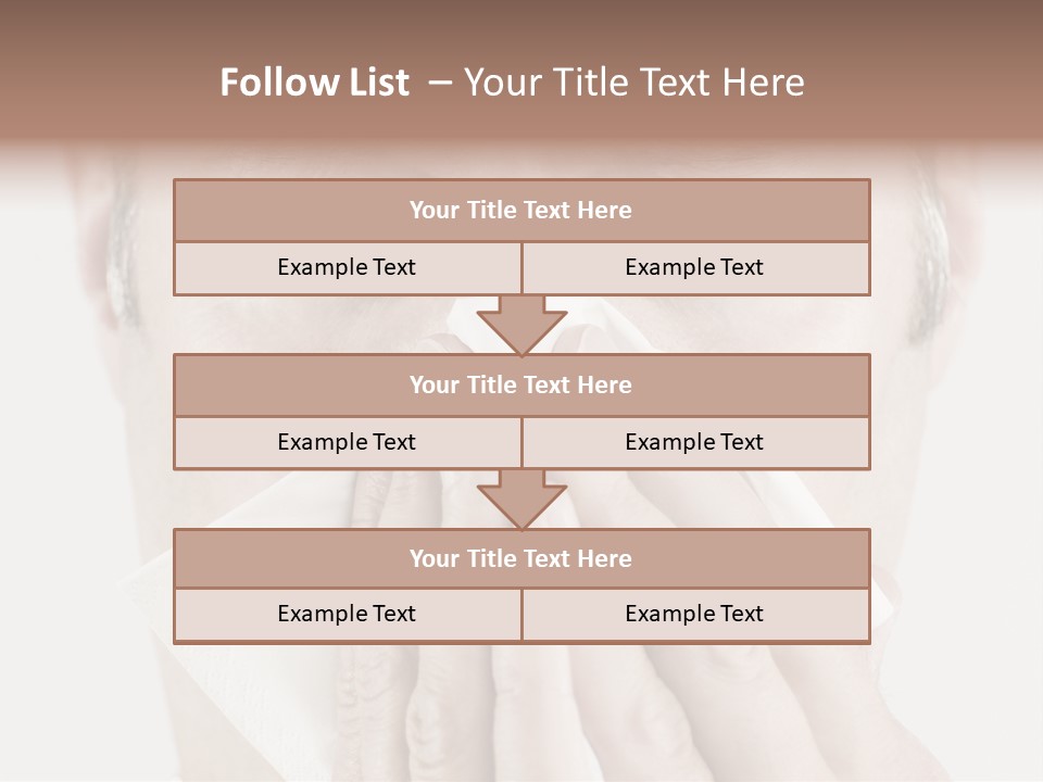 Isolated Unwell Nose PowerPoint Template