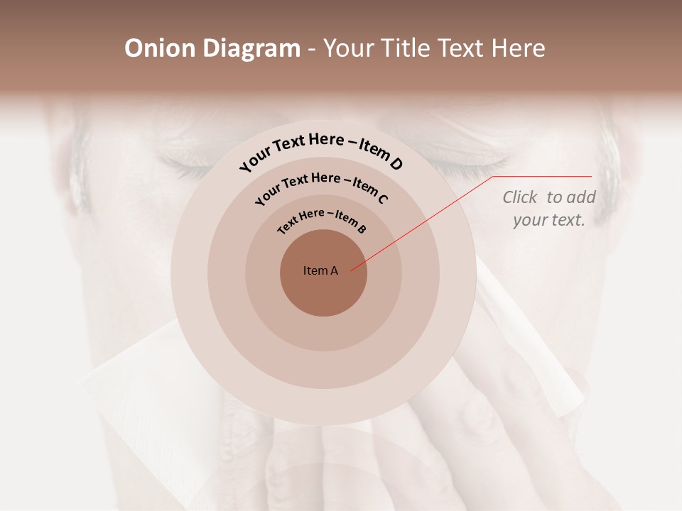 Isolated Unwell Nose PowerPoint Template