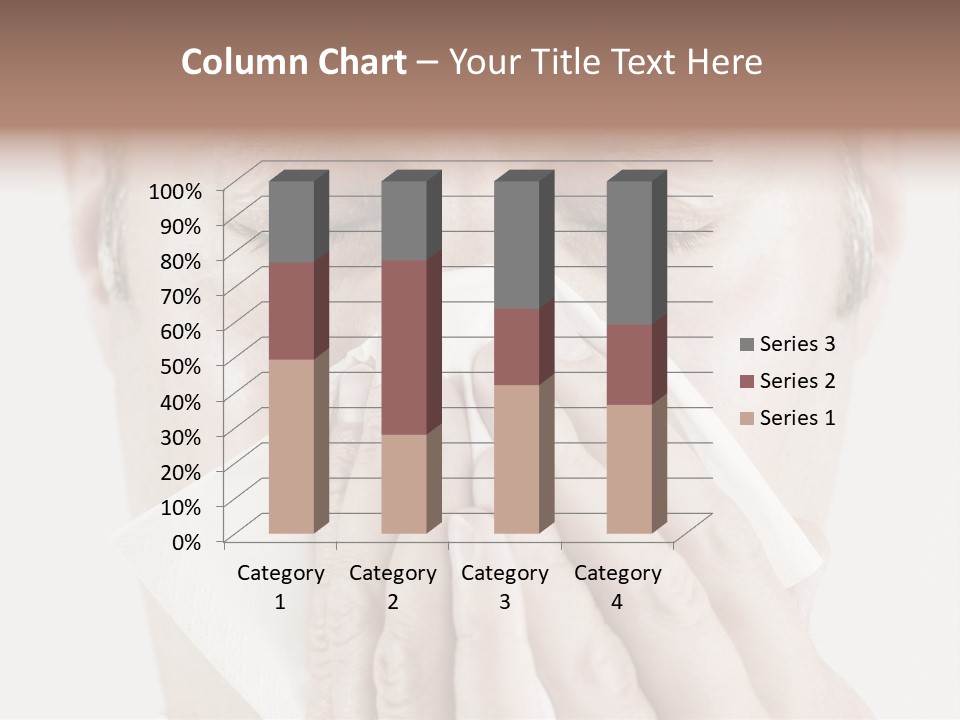 Isolated Unwell Nose PowerPoint Template