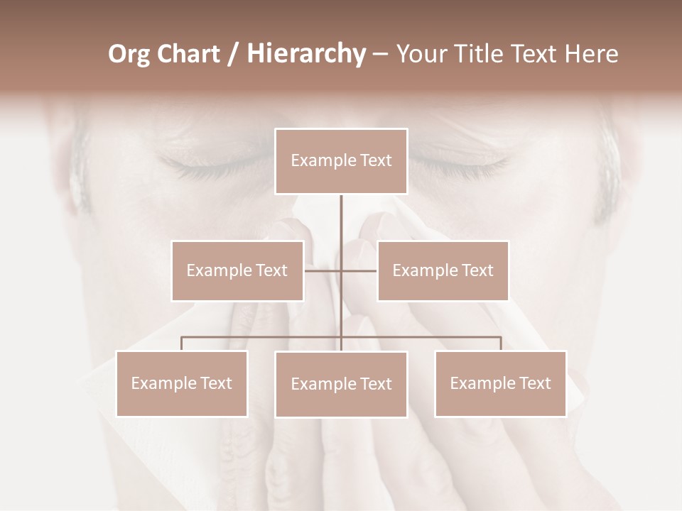 Isolated Unwell Nose PowerPoint Template