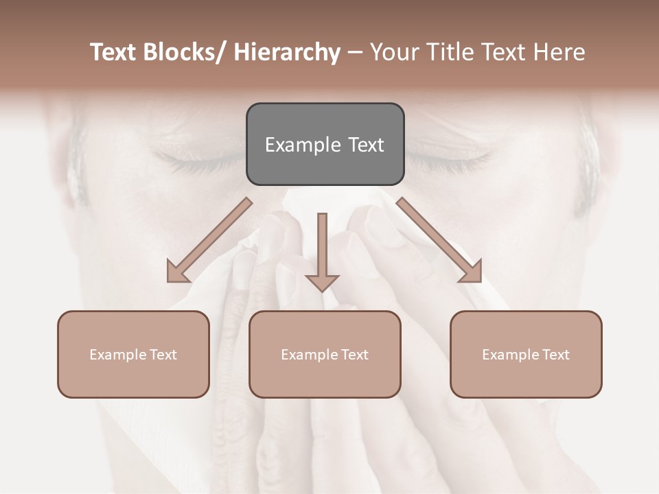 Isolated Unwell Nose PowerPoint Template