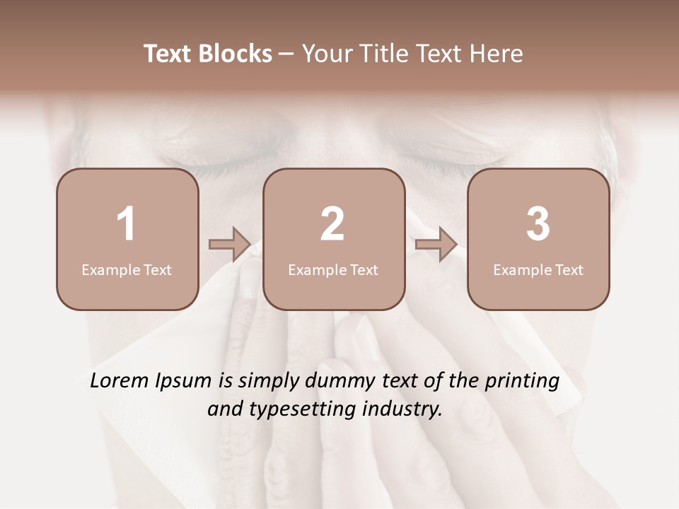 Isolated Unwell Nose PowerPoint Template