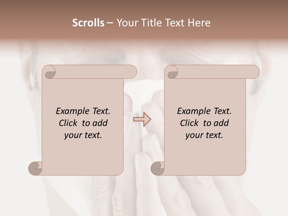 Isolated Unwell Nose PowerPoint Template