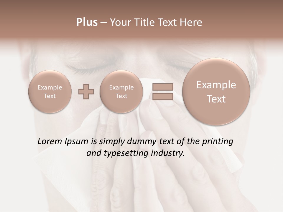 Isolated Unwell Nose PowerPoint Template