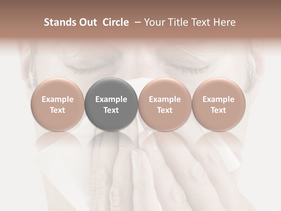 Isolated Unwell Nose PowerPoint Template