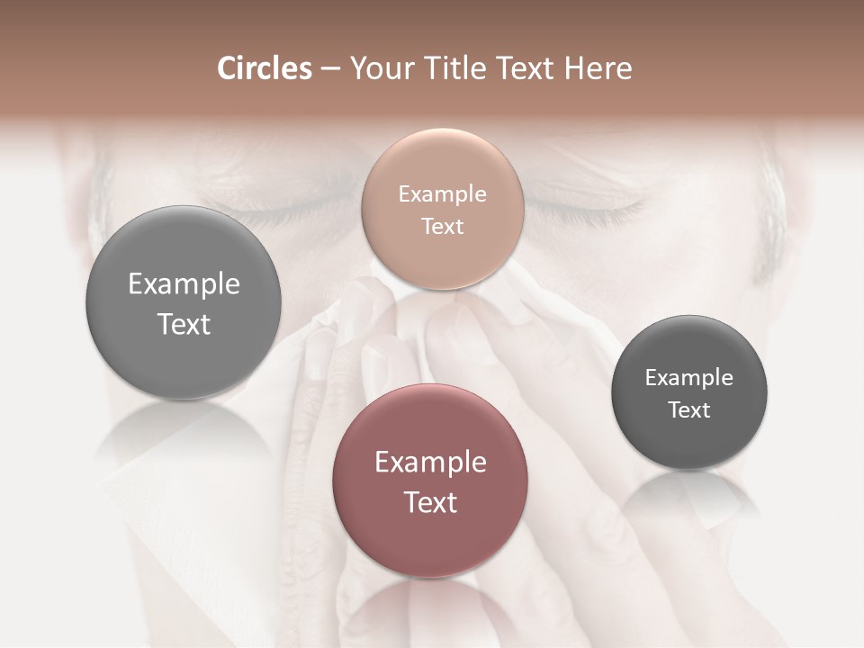 Isolated Unwell Nose PowerPoint Template