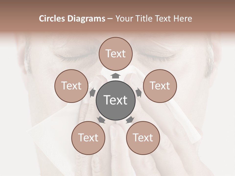 Isolated Unwell Nose PowerPoint Template