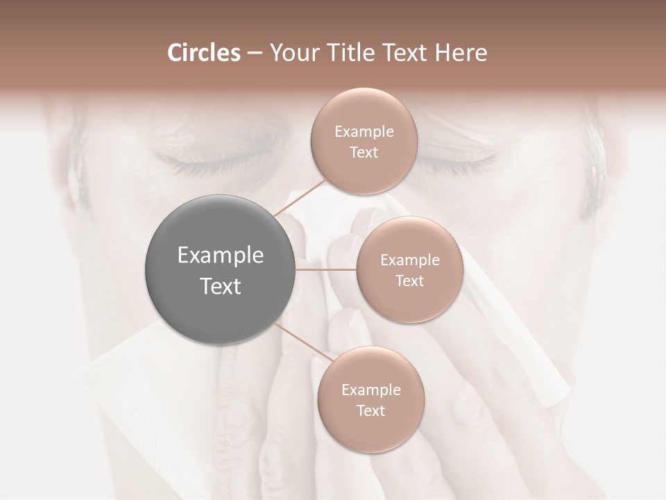 Isolated Unwell Nose PowerPoint Template