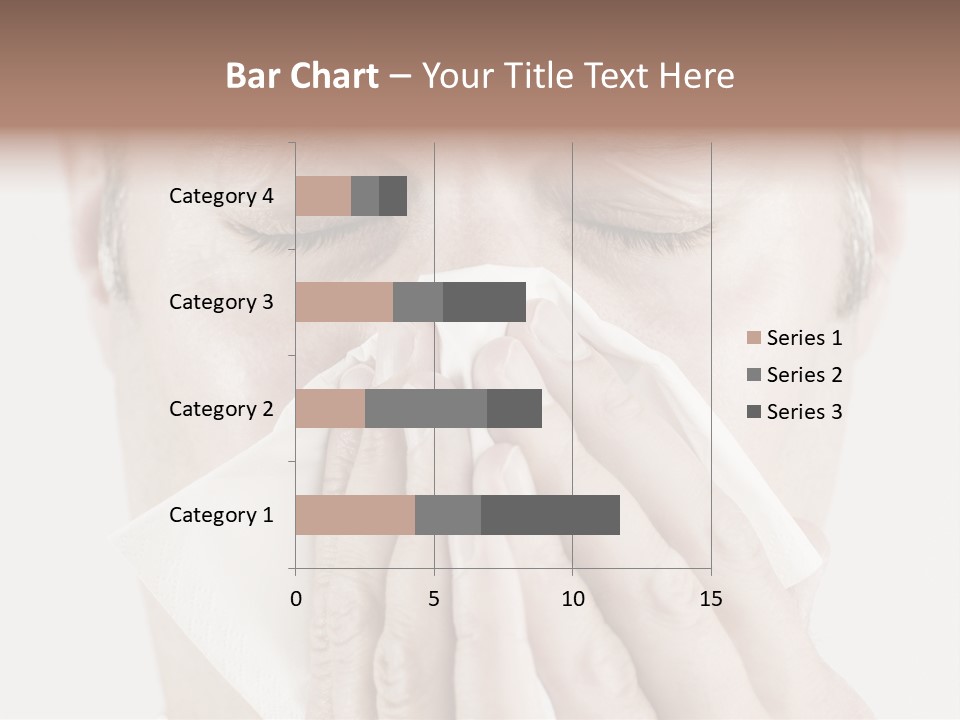Isolated Unwell Nose PowerPoint Template