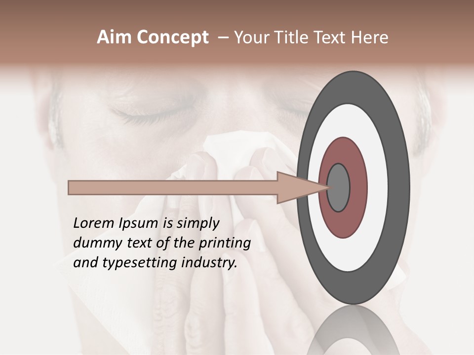 Isolated Unwell Nose PowerPoint Template