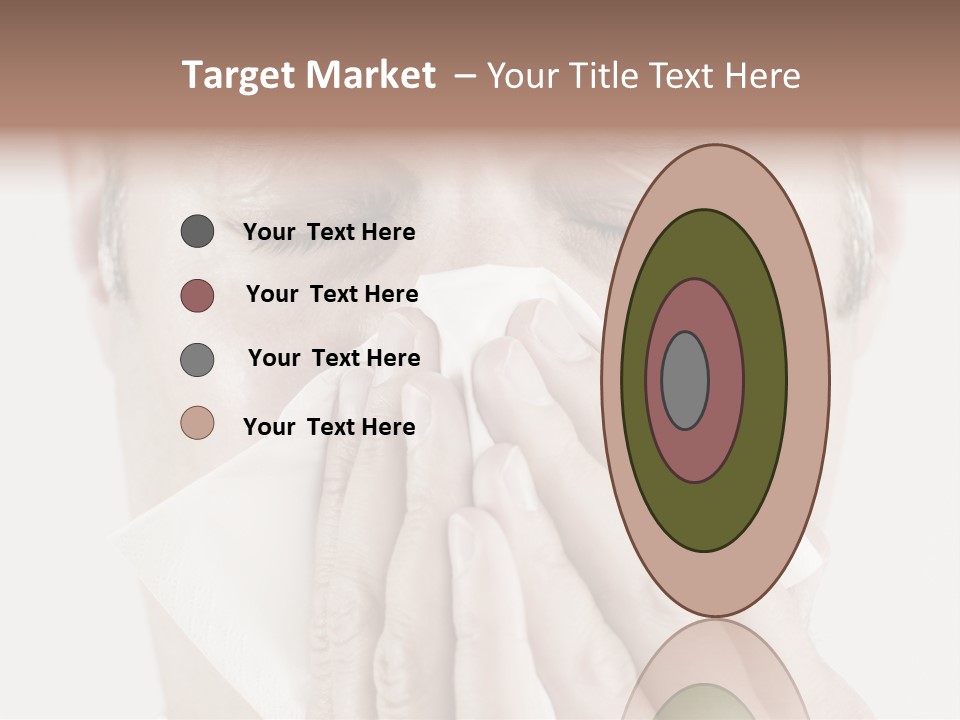 Isolated Unwell Nose PowerPoint Template