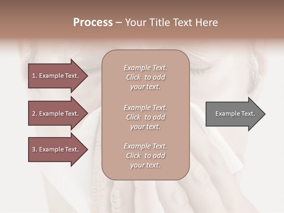 Isolated Unwell Nose PowerPoint Template