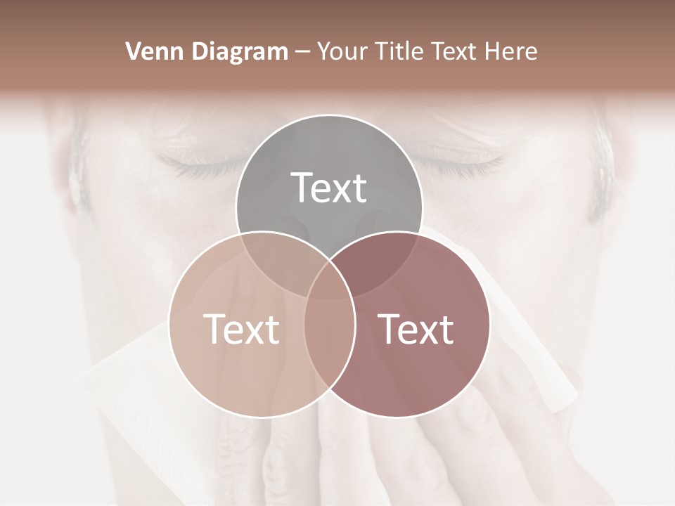 Isolated Unwell Nose PowerPoint Template