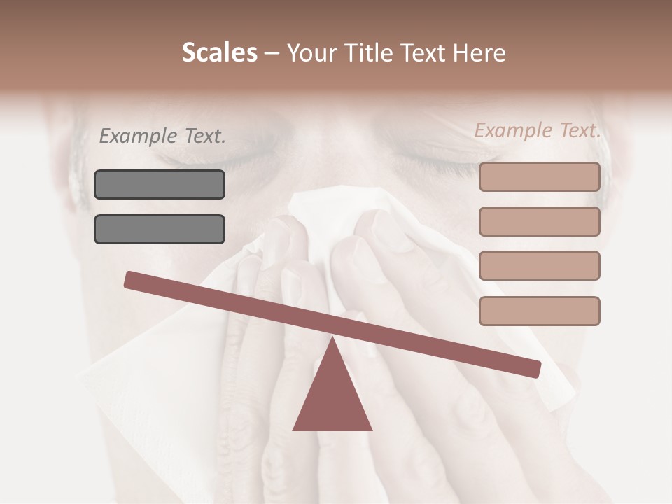 Isolated Unwell Nose PowerPoint Template