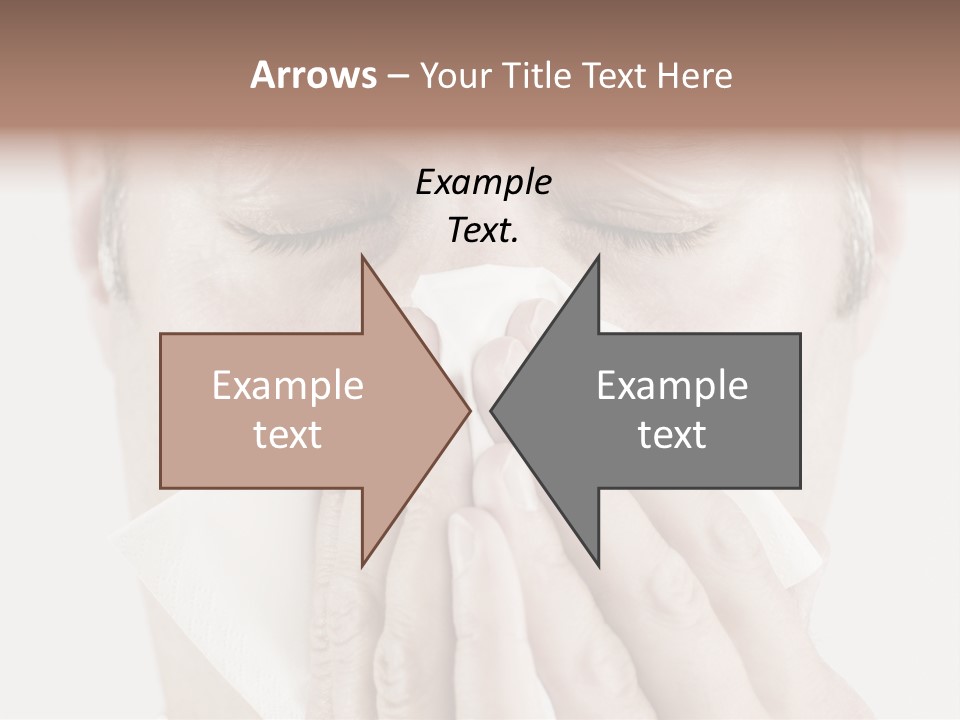 Isolated Unwell Nose PowerPoint Template