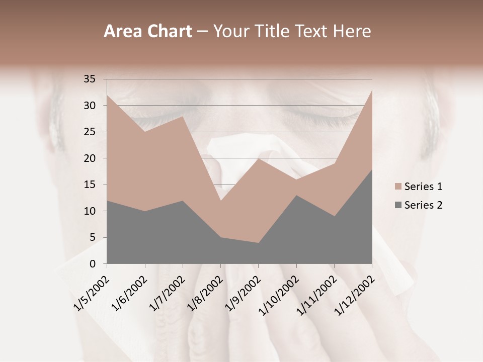 Isolated Unwell Nose PowerPoint Template