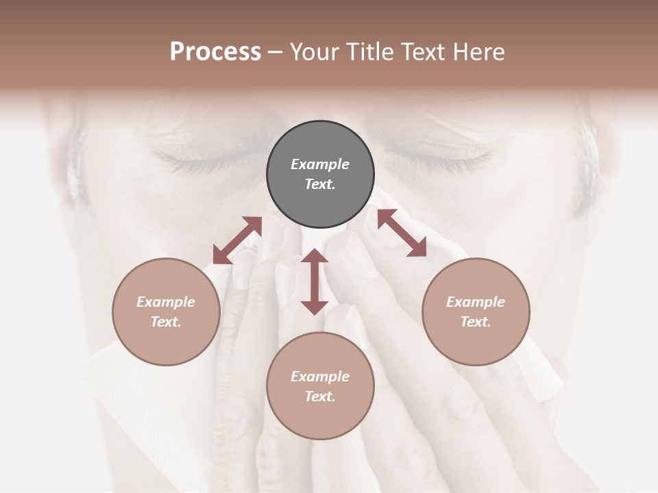 Isolated Unwell Nose PowerPoint Template