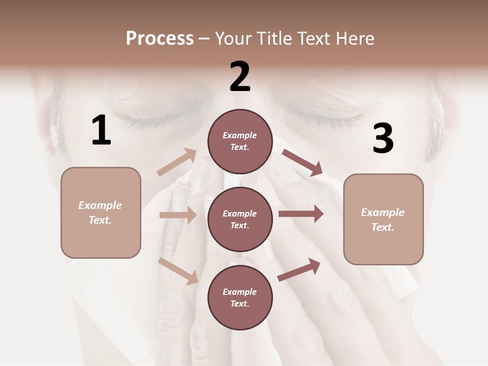 Isolated Unwell Nose PowerPoint Template