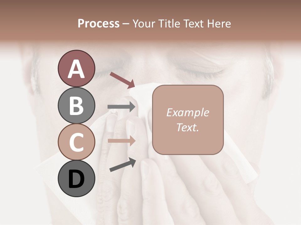 Isolated Unwell Nose PowerPoint Template