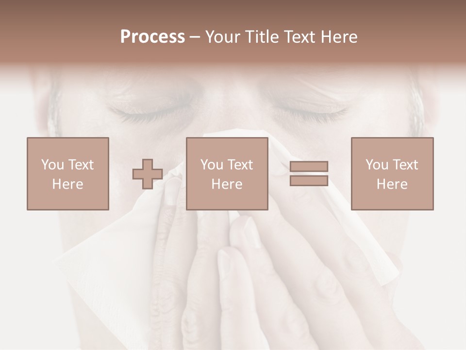 Isolated Unwell Nose PowerPoint Template