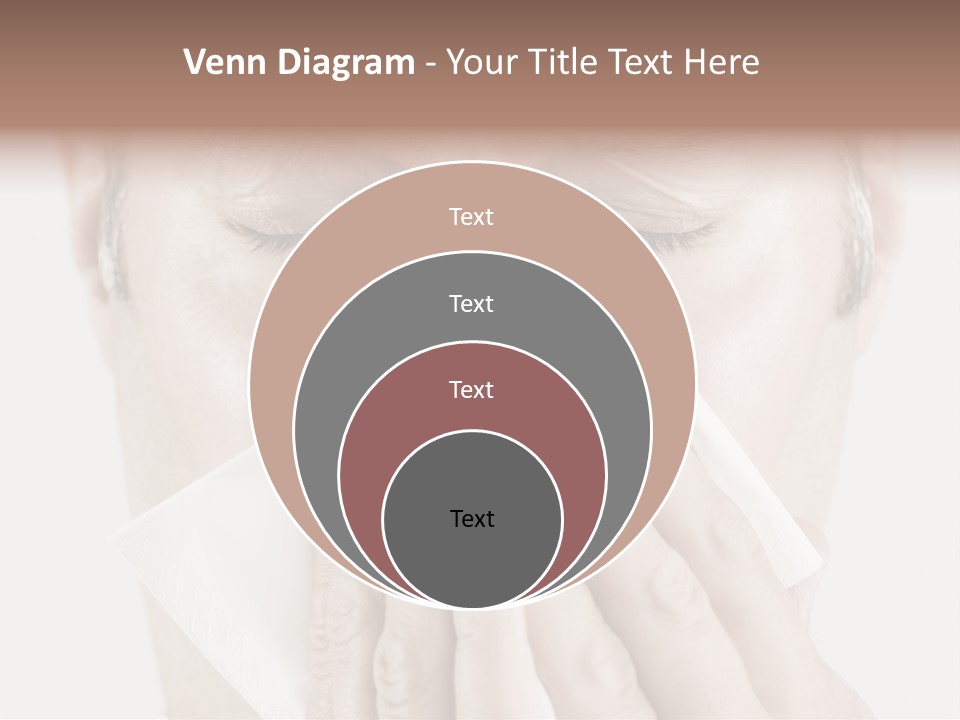 Isolated Unwell Nose PowerPoint Template