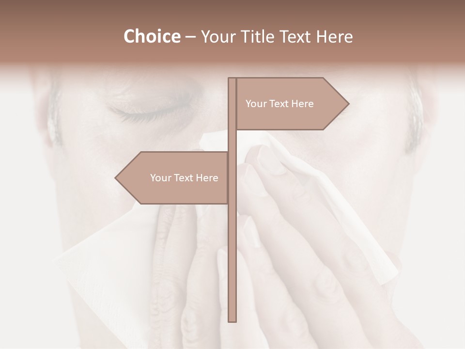 Isolated Unwell Nose PowerPoint Template