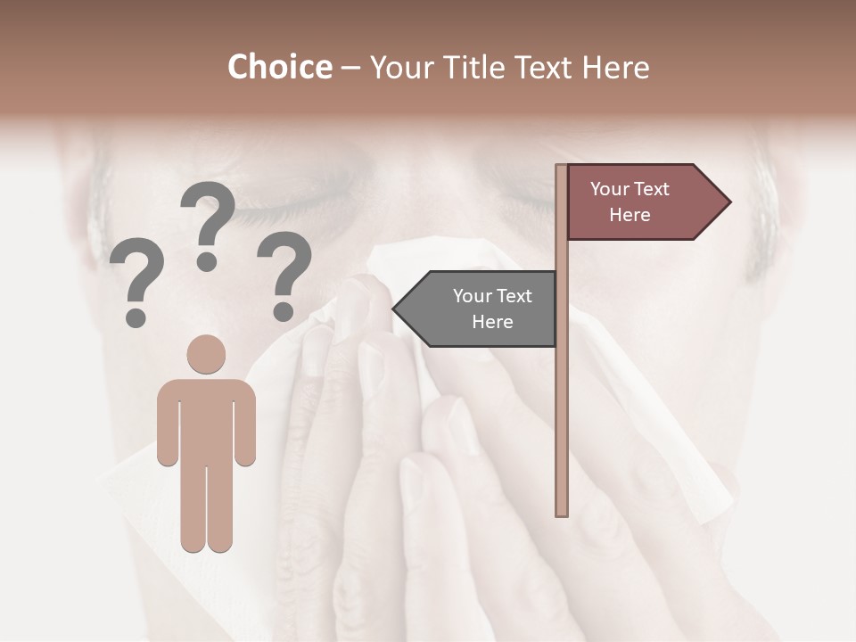Isolated Unwell Nose PowerPoint Template