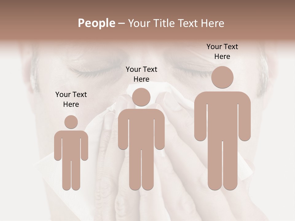 Isolated Unwell Nose PowerPoint Template