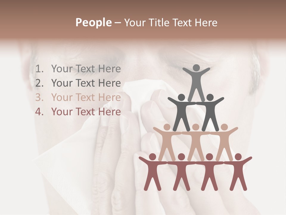 Isolated Unwell Nose PowerPoint Template