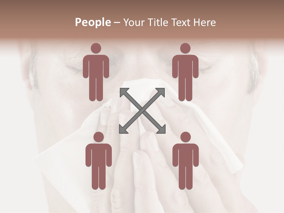 Isolated Unwell Nose PowerPoint Template