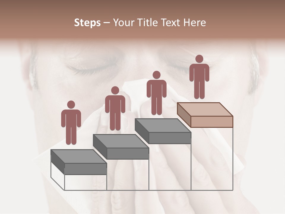 Isolated Unwell Nose PowerPoint Template