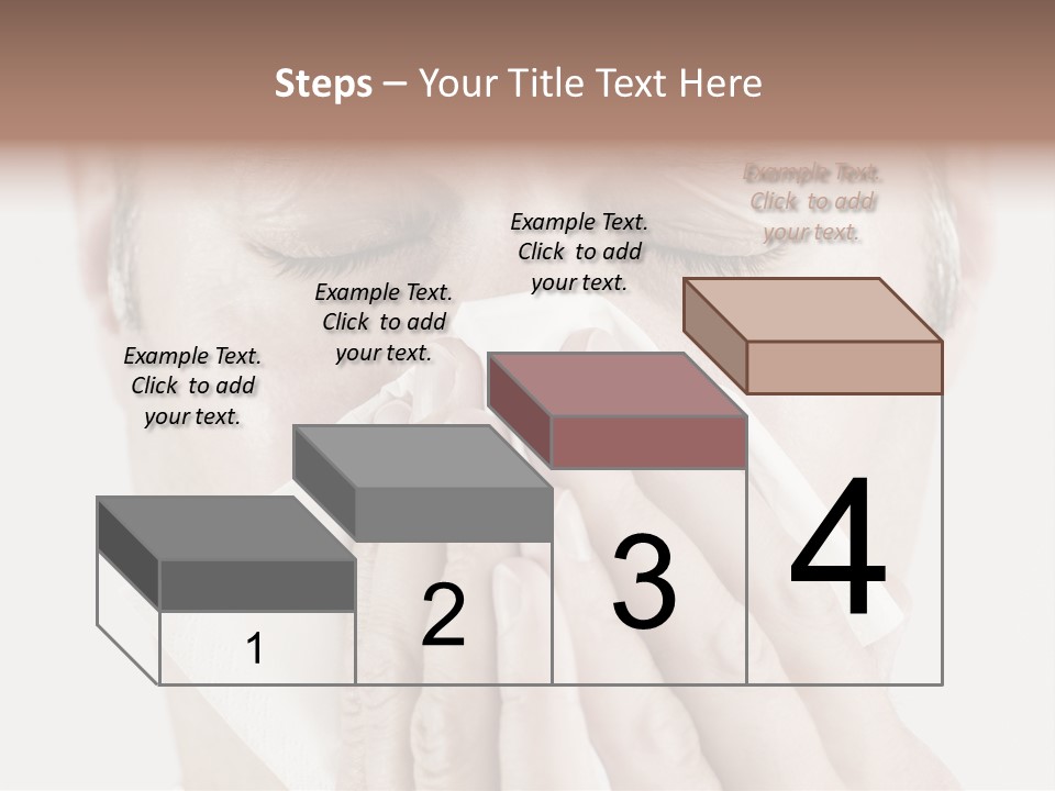 Isolated Unwell Nose PowerPoint Template