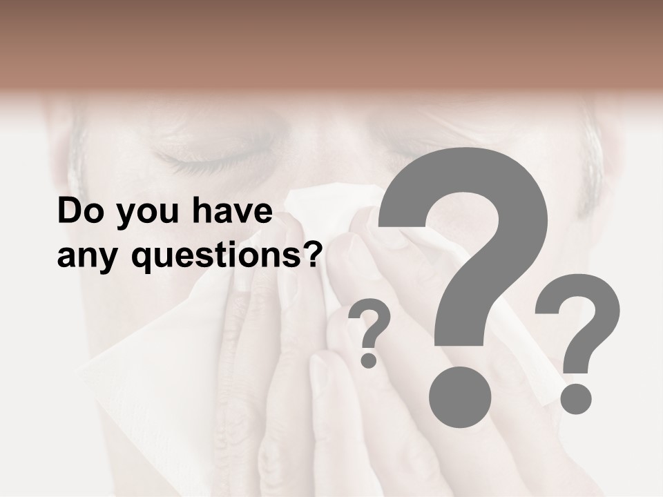 Isolated Unwell Nose PowerPoint Template