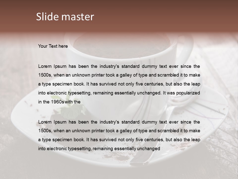 Espresso Vanilla Cappuccino PowerPoint Template