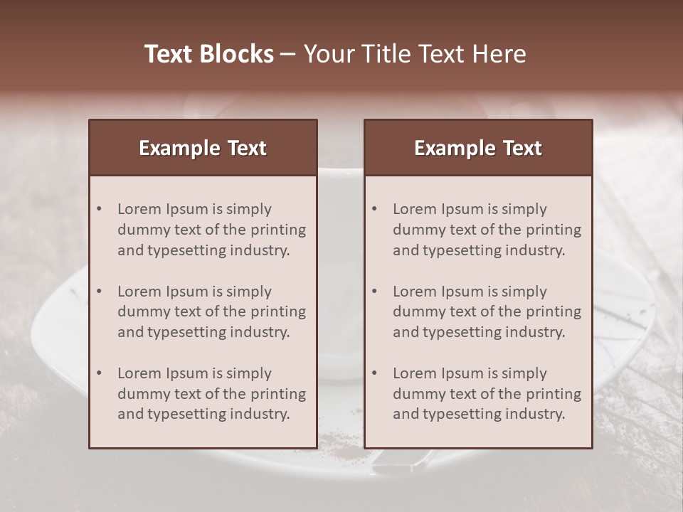 Espresso Vanilla Cappuccino PowerPoint Template