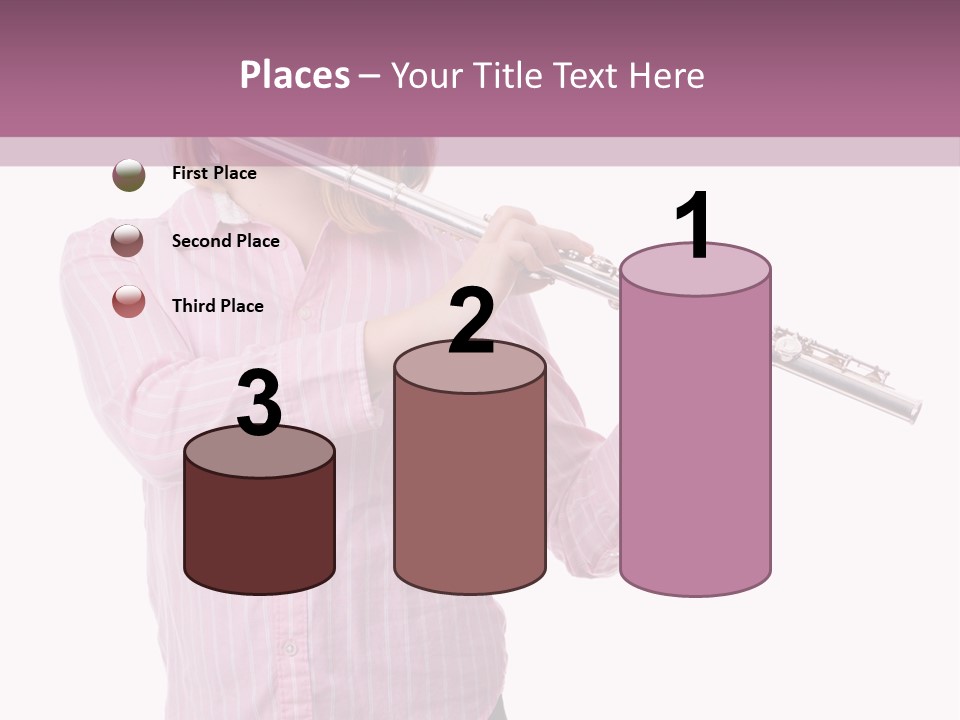 A Girl Playing A Flute Powerpoint Template PowerPoint Template