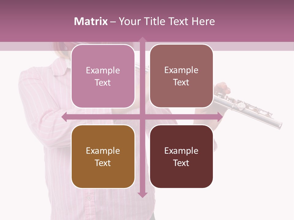 A Girl Playing A Flute Powerpoint Template PowerPoint Template