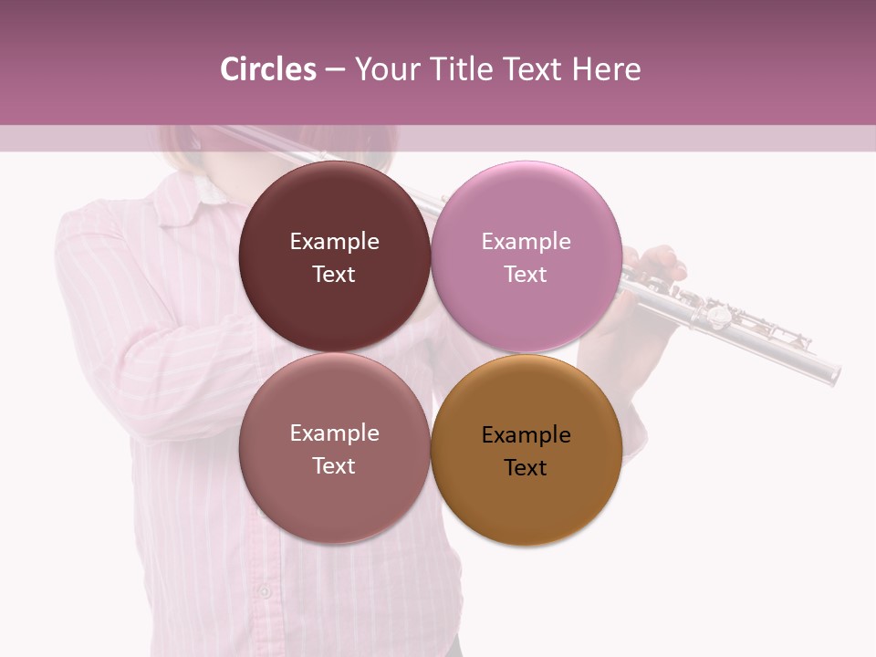 A Girl Playing A Flute Powerpoint Template PowerPoint Template
