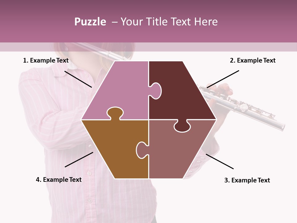 A Girl Playing A Flute Powerpoint Template PowerPoint Template