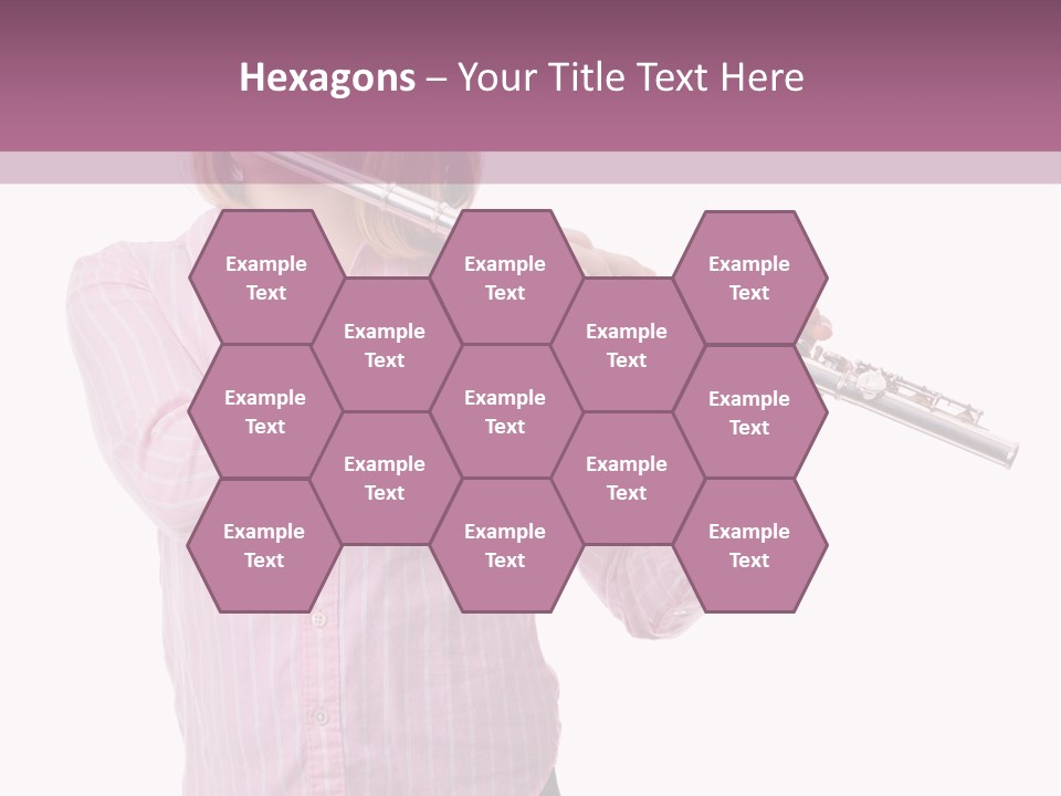 A Girl Playing A Flute Powerpoint Template PowerPoint Template