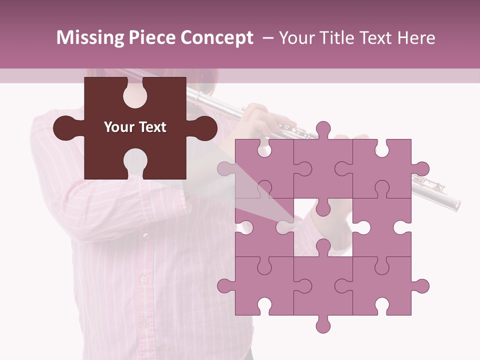 A Girl Playing A Flute Powerpoint Template PowerPoint Template