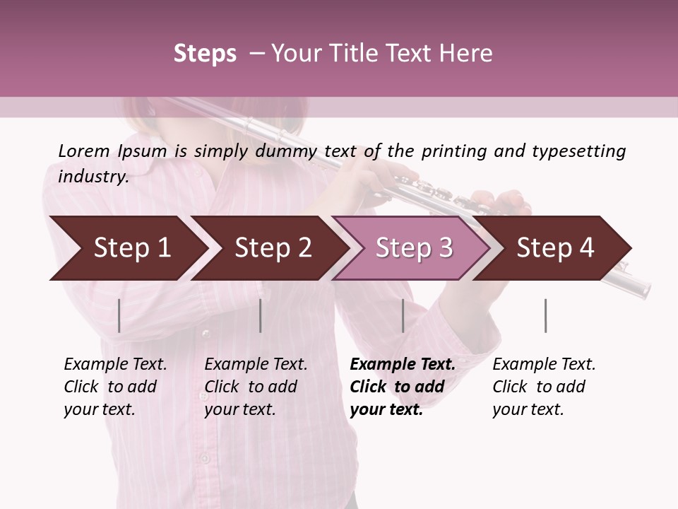 A Girl Playing A Flute Powerpoint Template PowerPoint Template