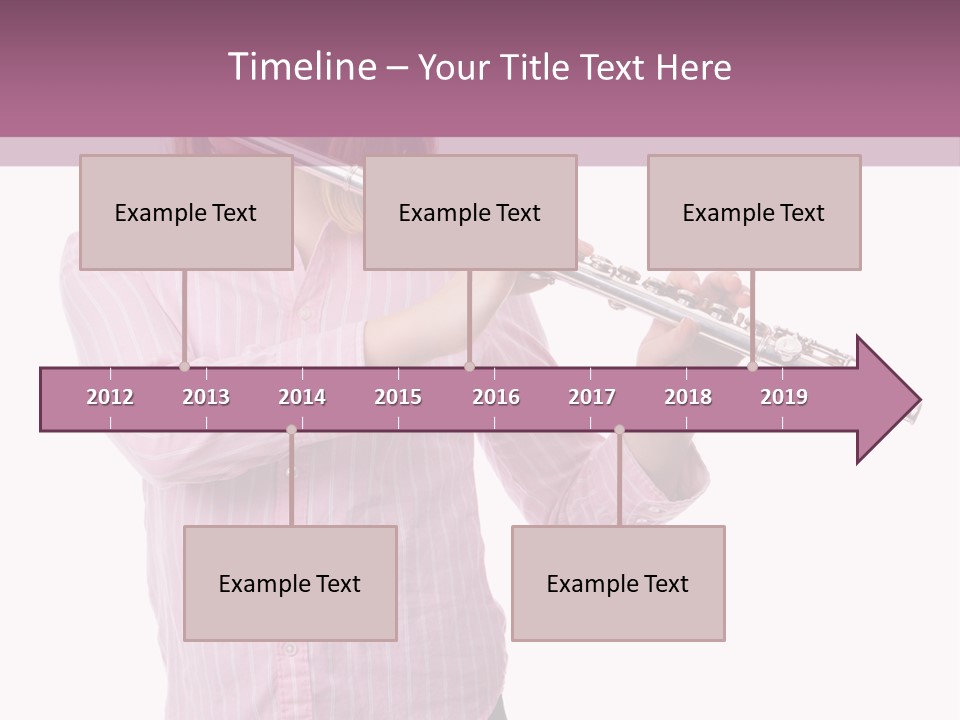 A Girl Playing A Flute Powerpoint Template PowerPoint Template