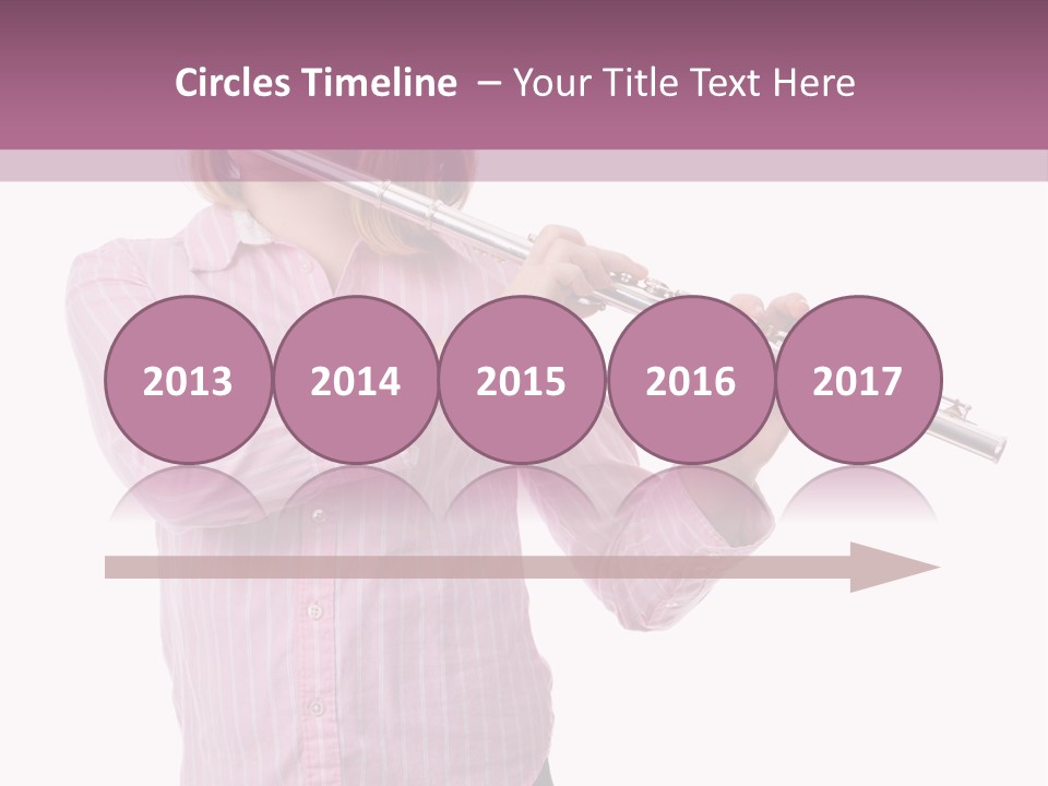 A Girl Playing A Flute Powerpoint Template PowerPoint Template