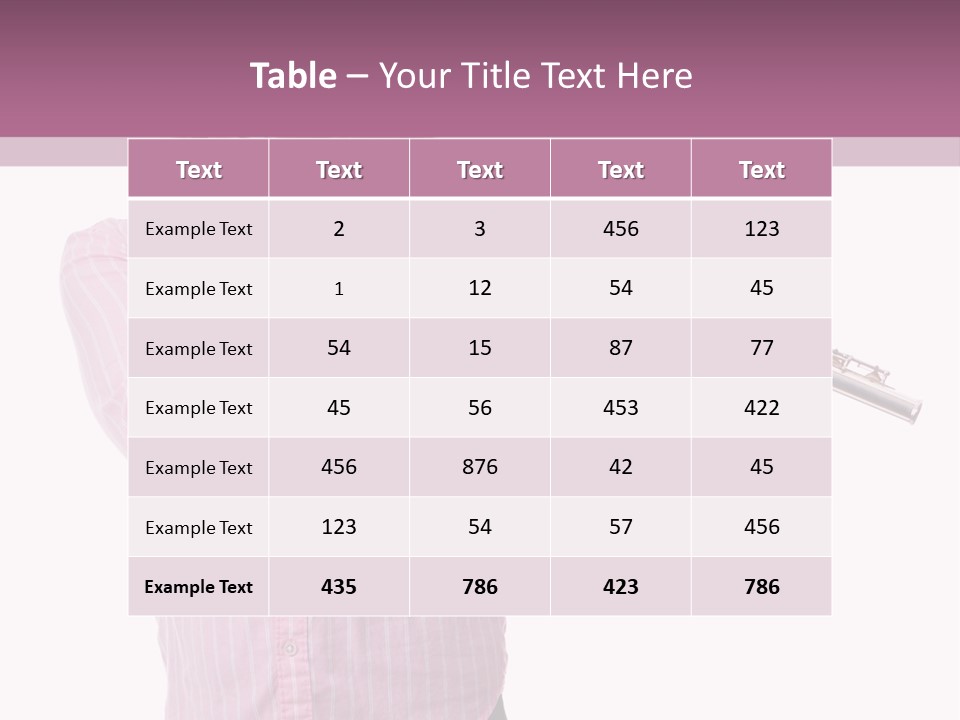 A Girl Playing A Flute Powerpoint Template PowerPoint Template