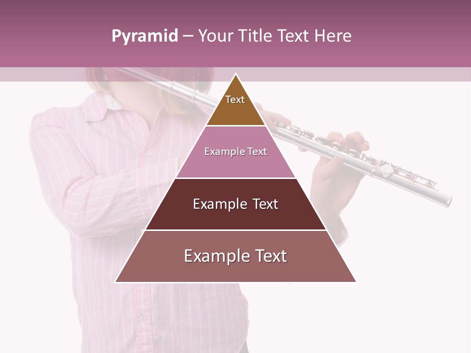 A Girl Playing A Flute Powerpoint Template PowerPoint Template