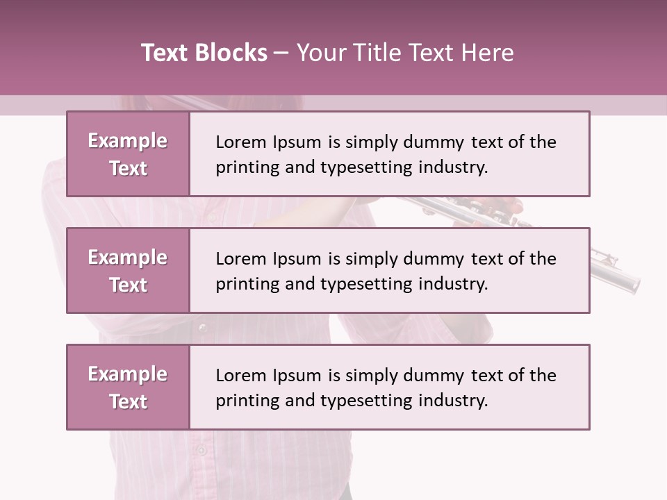 A Girl Playing A Flute Powerpoint Template PowerPoint Template