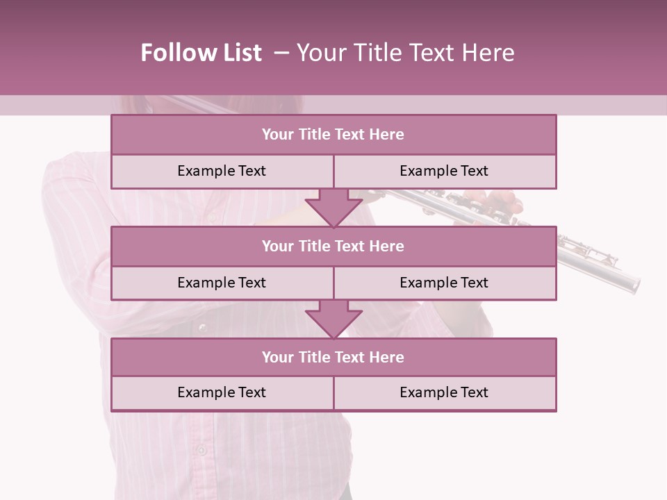 A Girl Playing A Flute Powerpoint Template PowerPoint Template