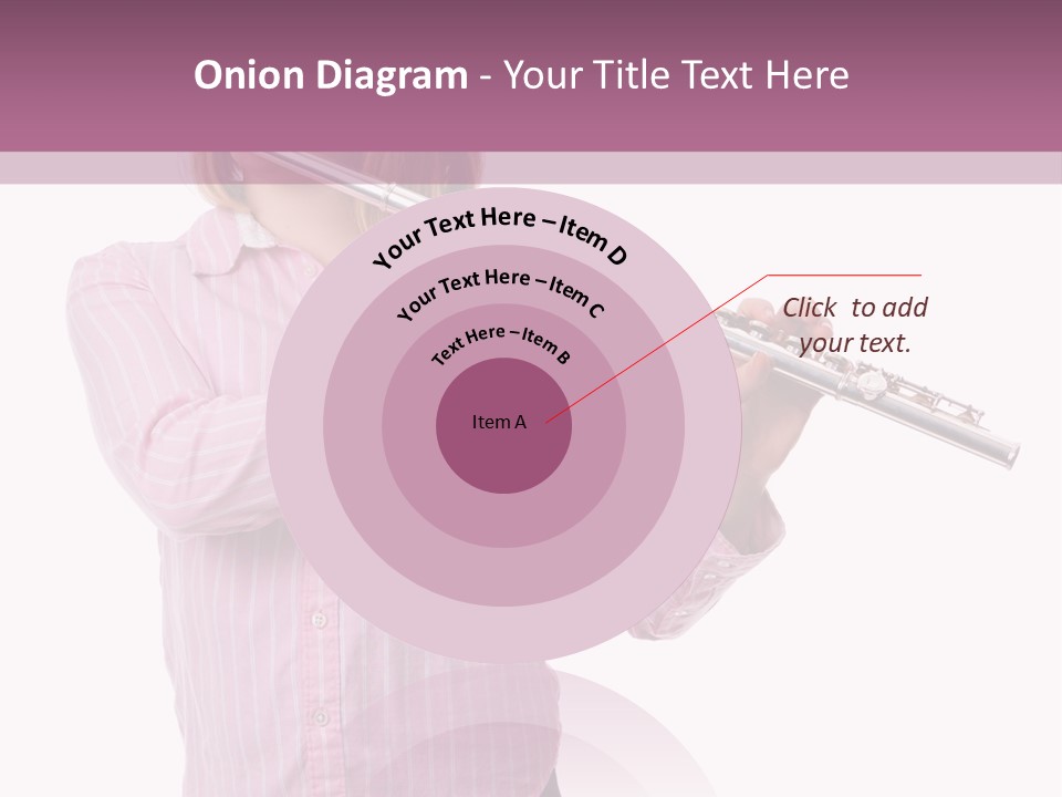 A Girl Playing A Flute Powerpoint Template PowerPoint Template