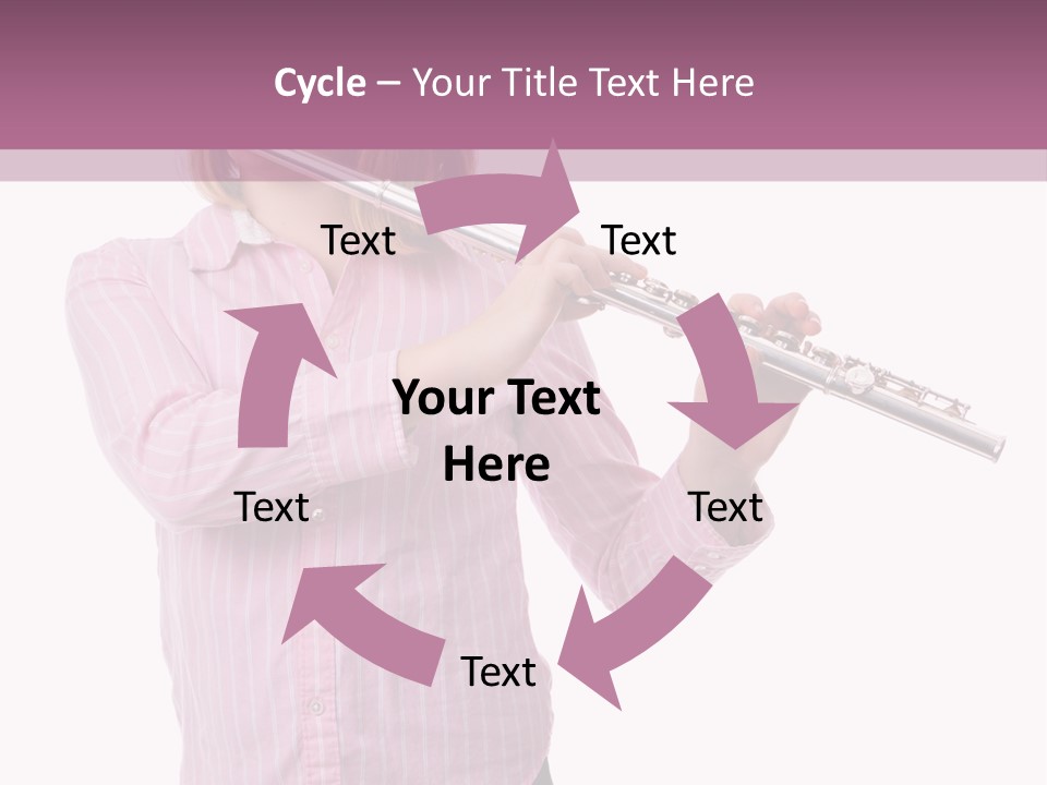 A Girl Playing A Flute Powerpoint Template PowerPoint Template